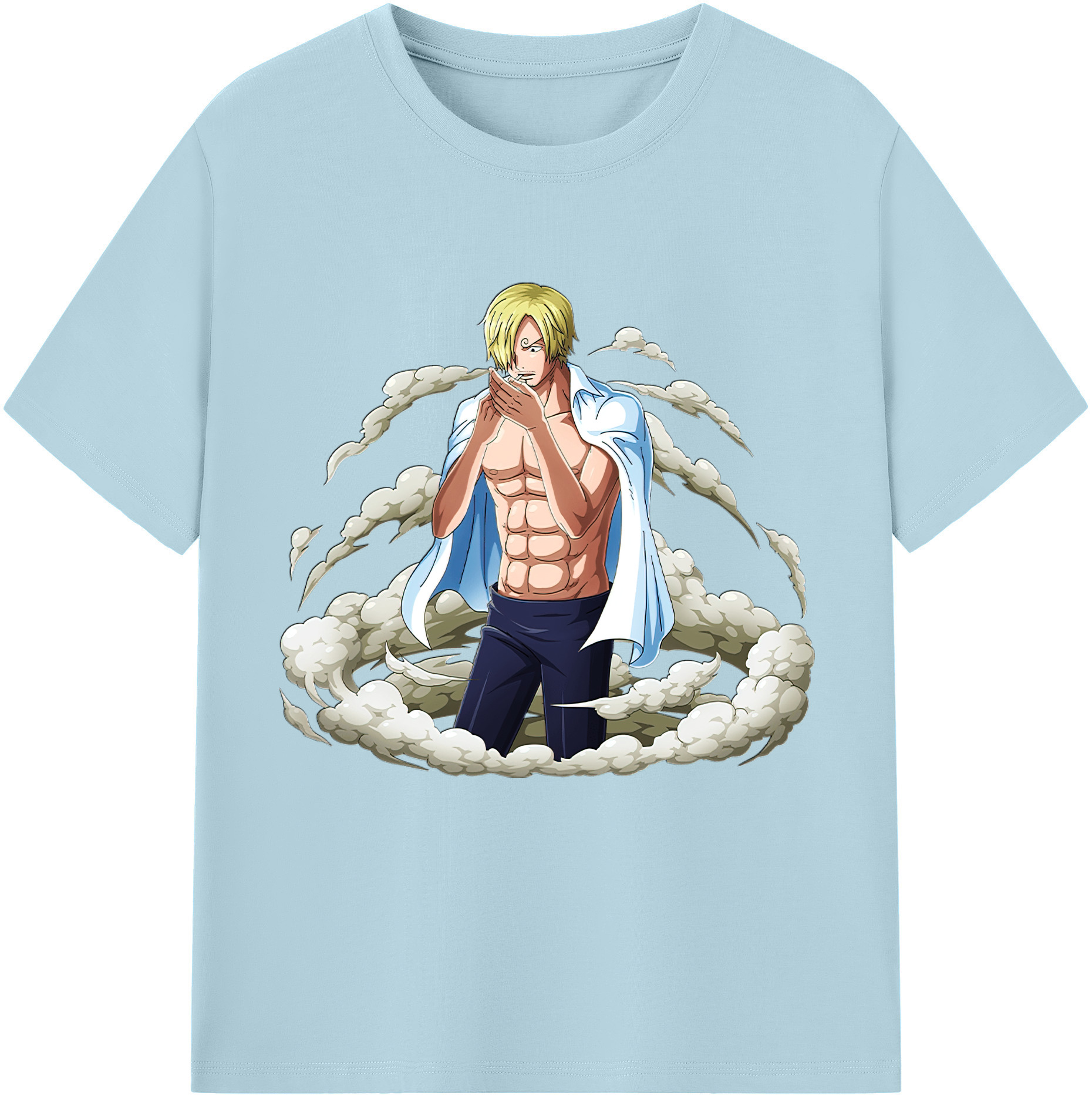 ワンピース サンジ ONE PIECE Sanji 綿100％半袖Tシャツ（フロントプリント）